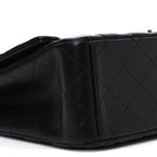 Lambskin Quilted Maxi Single Flap Black