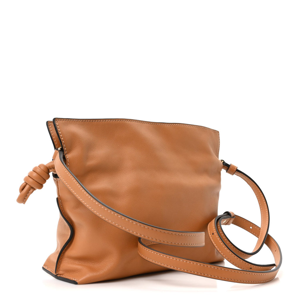 Calfskin Mini Flamenco Knot Clutch Warm Desert