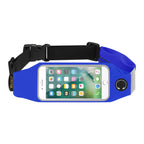 Reiko Running Sport Belt For Iphone 7/ 6/ 6S Or 5 Inches Device With Two Pockets In Blue (5X5 Inches)