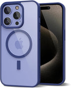 Entronix [Magnetic] Case Compatible with iPhone 12 Pro Max - [Clear Back] Soft Matte Frame