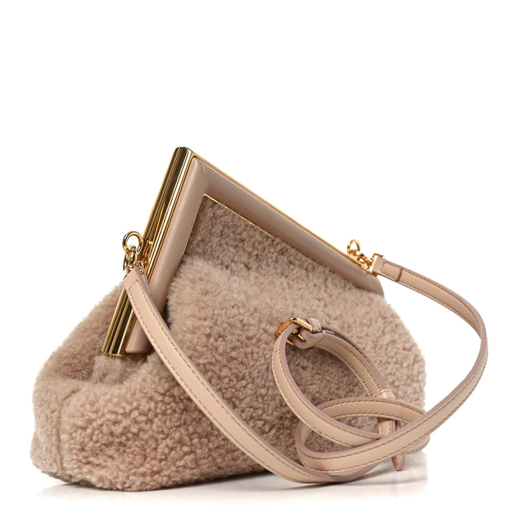 Shearling Small Fendi First Rosa Plaster