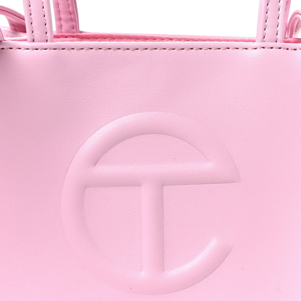 Vegan Leather Small Shopping Bag Bubblegum