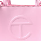 Vegan Leather Small Shopping Bag Bubblegum