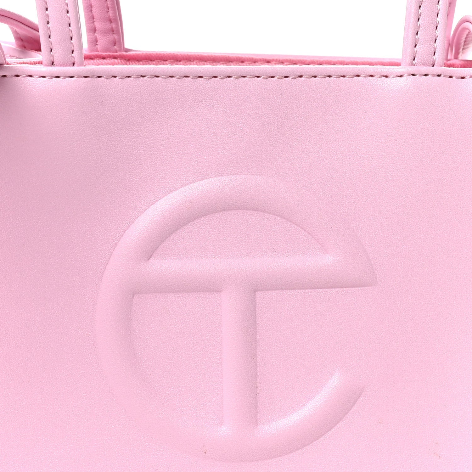 Vegan Leather Small Shopping Bag Bubblegum
