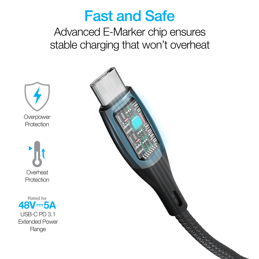 DigiWATT USB-C to USB-C Digital LED Cable 12ft