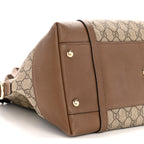 GG Supreme Monogram Medium Nice Top Handle Dome Bag Brown