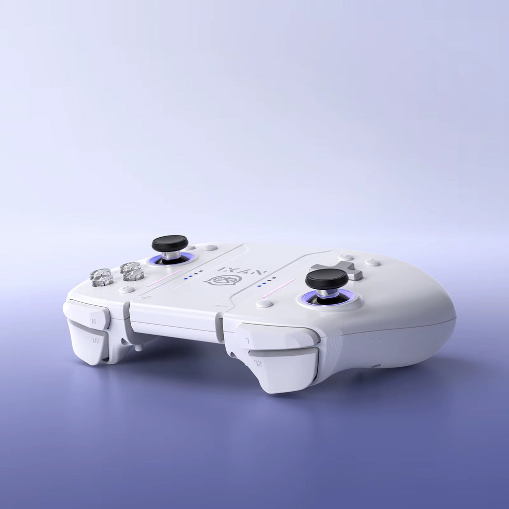Pro Hall Wireless Game Controller with RGB Lighting for Nintendo Switch - White Gamepad