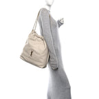 Lambskin Matelasse Monogram Large Jamie 4.3 Pochon Crema Soft