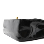 Patent Quilted Small Diana Flap Black