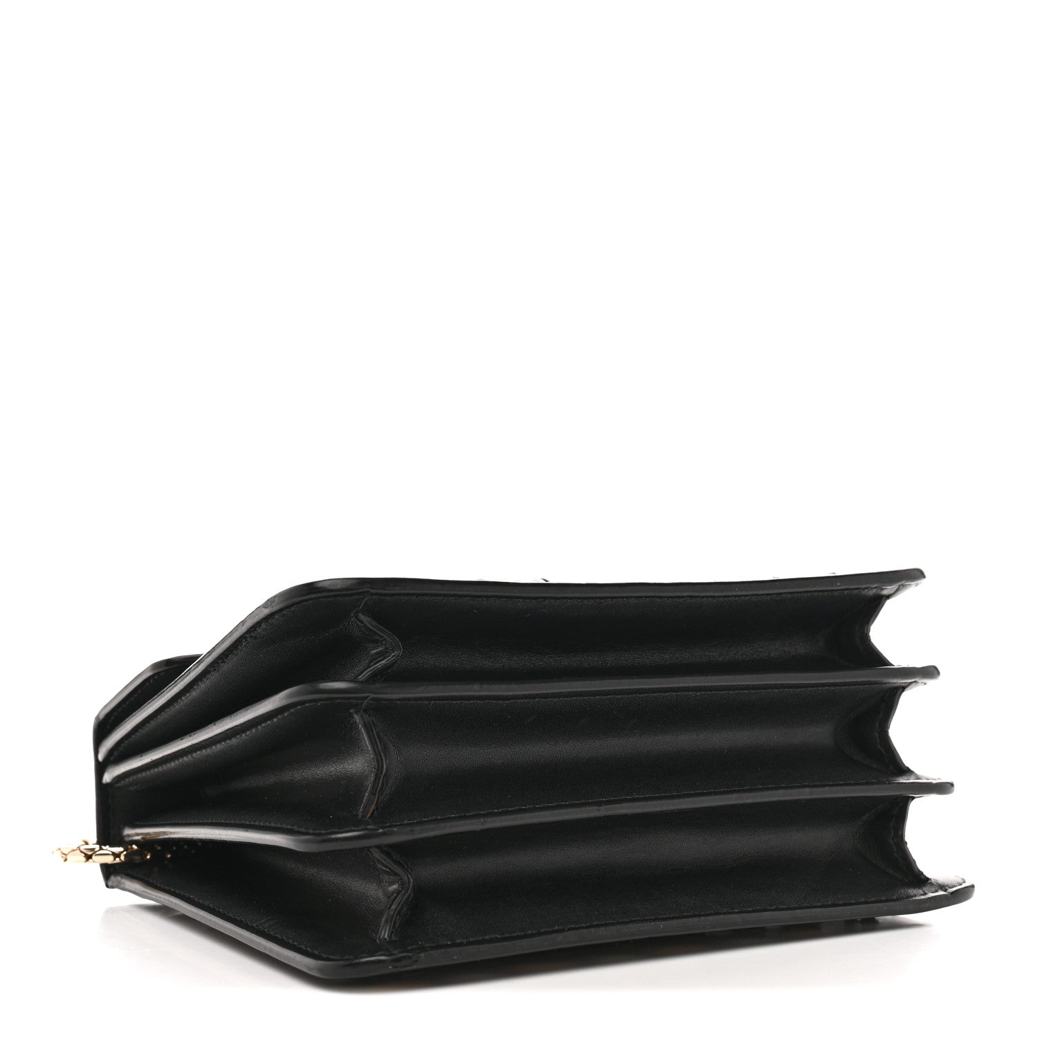 Calfskin Studded Serpenti Forever Top Handle Black
