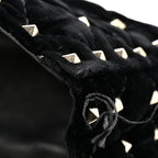 Velvet Small Rockstud Spike Shoulder Bag Black