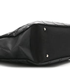 Coated Canvas Quilted Large Paris Biarritz Tote Black