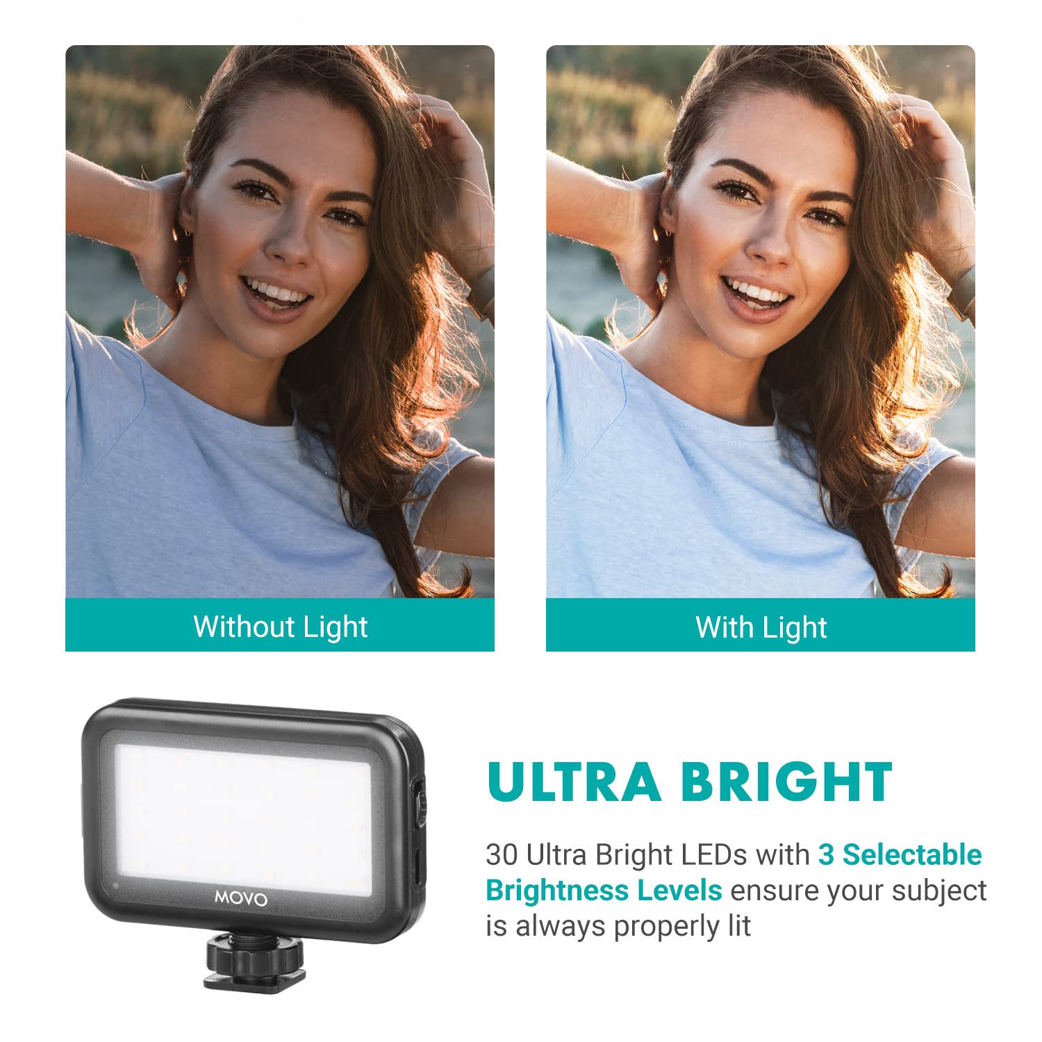 Movo uVlogger Kit for Android with Light, Mic, Phone Mount, Tripod
