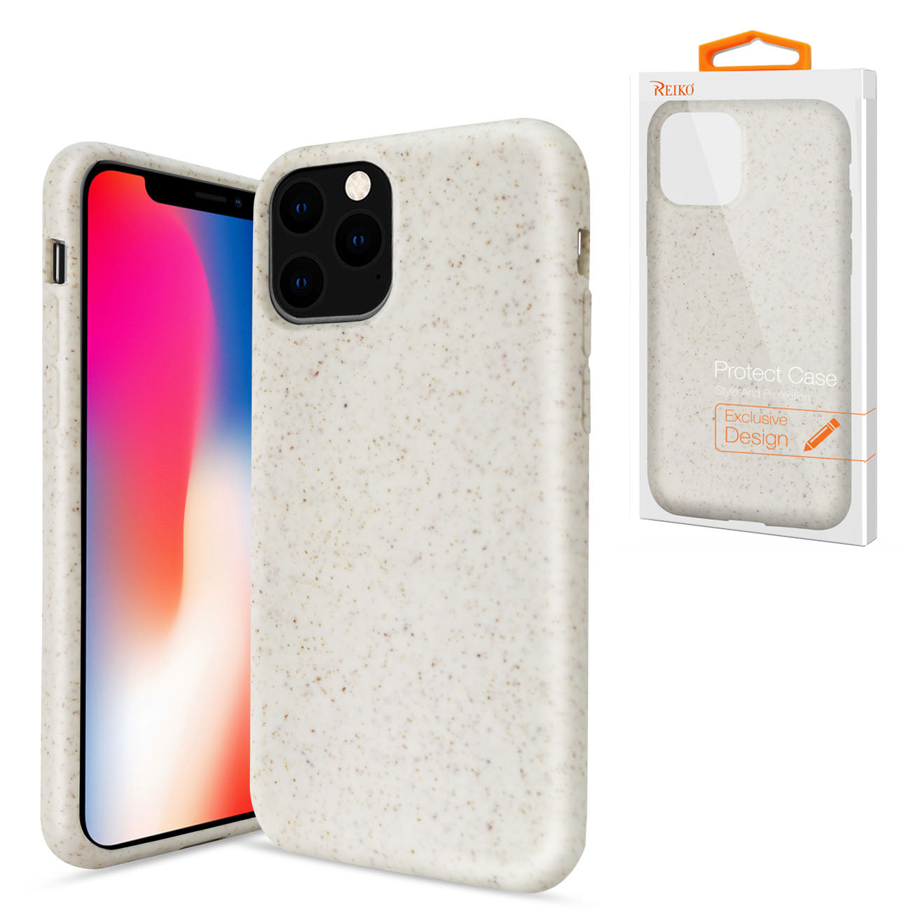 Reiko Apple Iphone 11 Pro Wheat Bran Material Silicone Phone Case In White