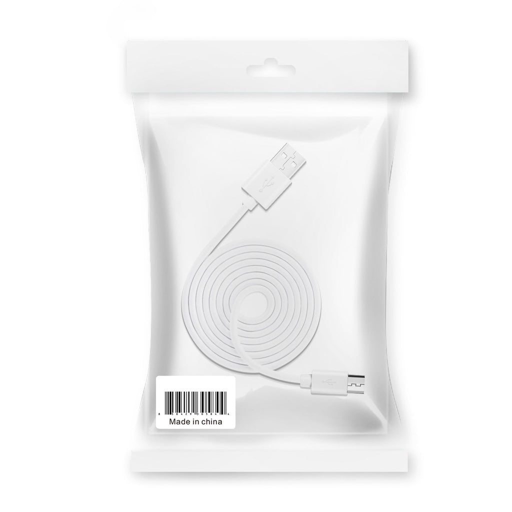 Reiko 3.3Ft Pvc Material Micro Usb 2.0 Data Cable In White And Simple Packaging