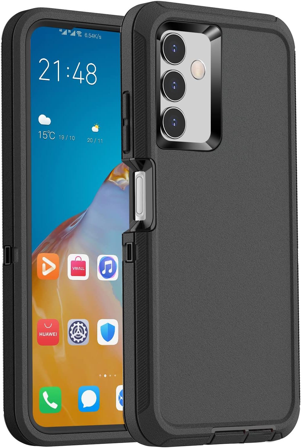 Entronix Case Compatible with Galaxy A15 - Triple-Layer Heavy Duty Protection