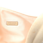 Satin Crystal Mini Re-Edition 2000 Bag White