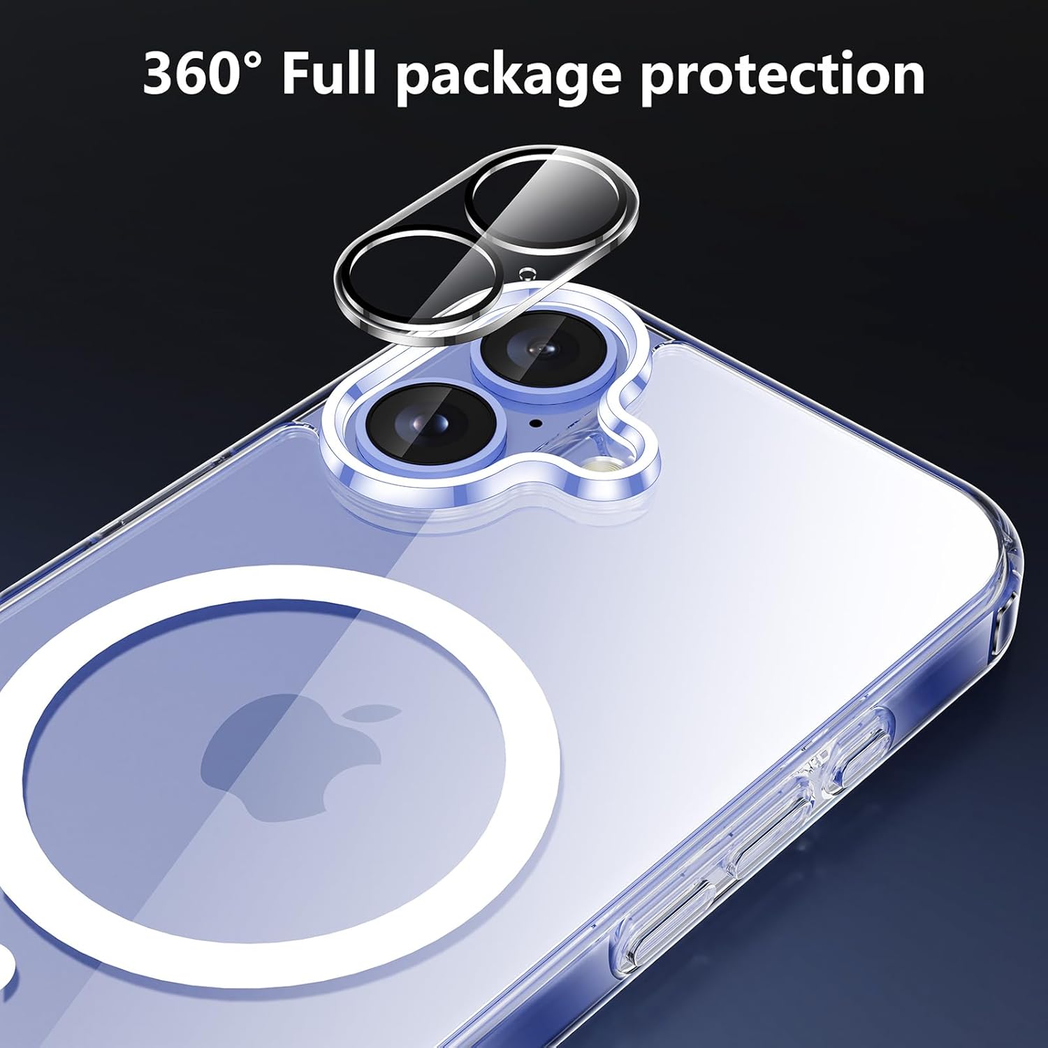 Entronix Bundle Compatible with iPhone 16 Plus - [Magnetic] Clear Case, 2 Clear Screen Protectors & 2 Camera Lens Protectors