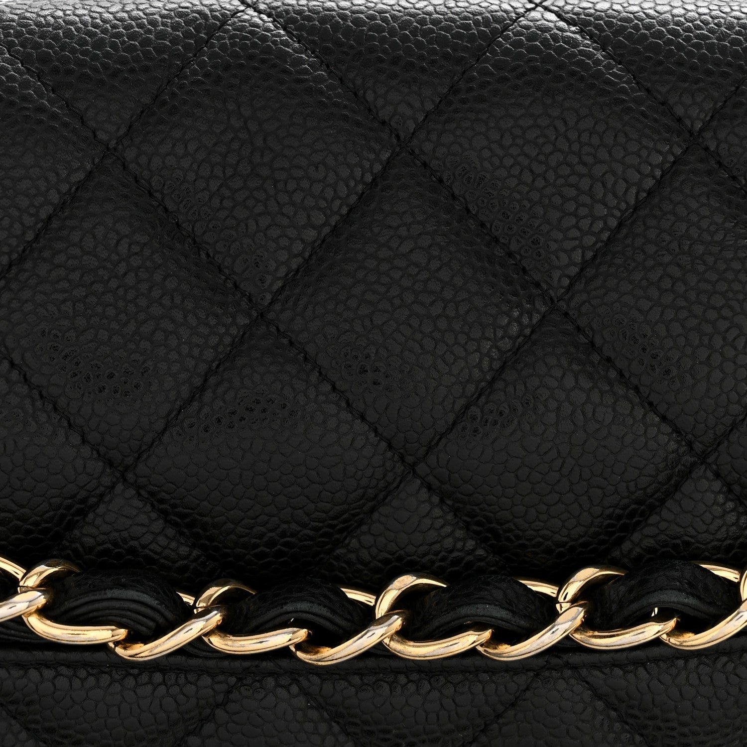 Caviar Maxi Single Flap Black