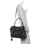 Smooth Calfskin Large Rodeo Top Handle Handbag Black