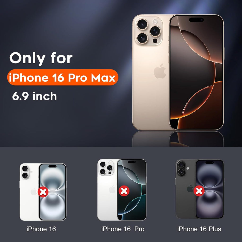 Entronix Anti-Spy Privacy Screen Protector & Camera Lens Protector Compatible with iPhone 16 Pro Max - 2-Piece Combo