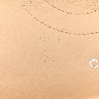 Caviar Quilted Jumbo Double Flap Light Beige