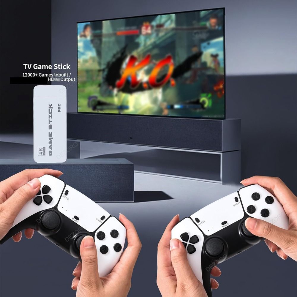M15 Retro Game Stick - 4K HDMI Output with Wireless Controller, Over 30000 Built-in Classic Games, 64GB Storage for TV Arcade Gaming ( Upgraded Version)