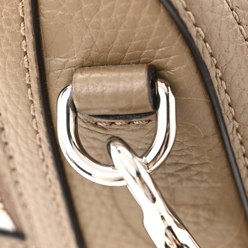 Piuma Calfskin Jumbo GG Embossed Mini Duffle Bag Good Taupe