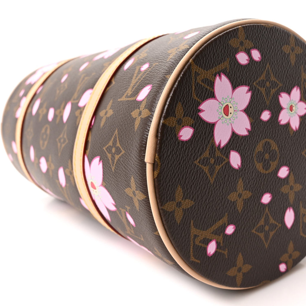 LV X TM Monogram Cherry Blossom Papillon Sakura Brown