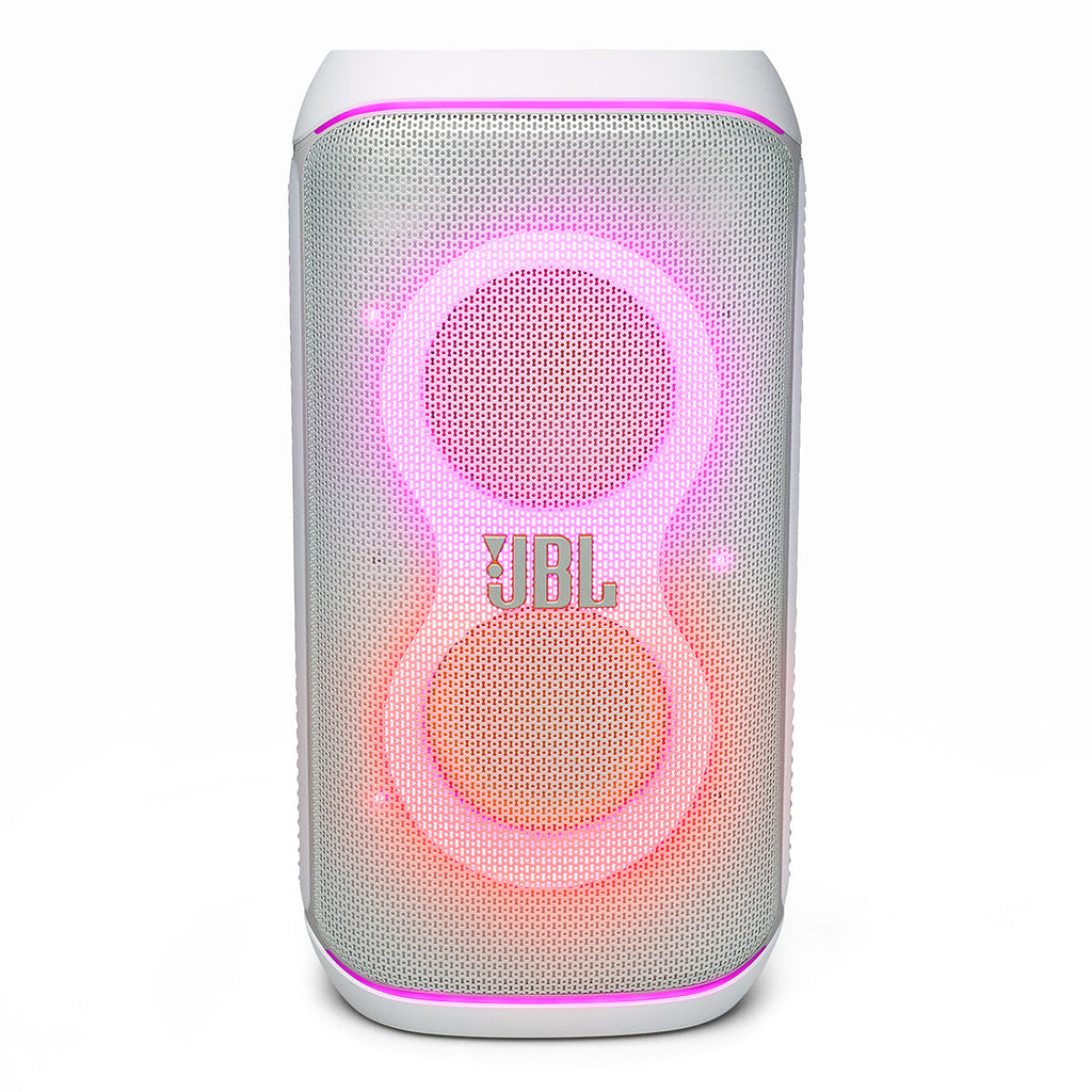 JBL PartyBox Club 120 Portable Party Speaker with gSport Cargo Sleeve (White)