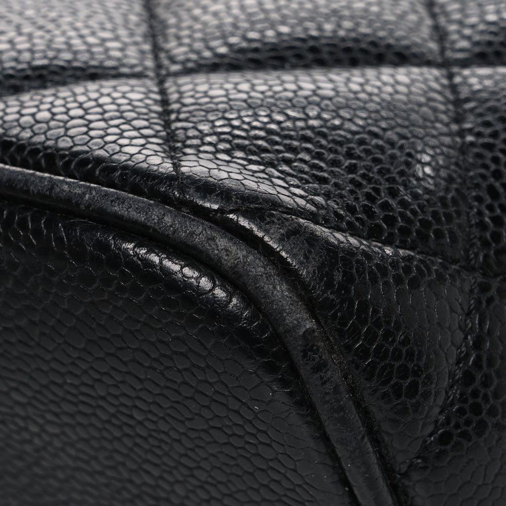 Caviar Quilted Medallion Tote Black