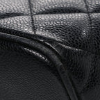 Caviar Quilted Medallion Tote Black
