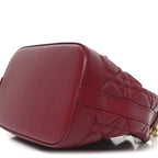 Lambskin Cannage Miss Dior Bucket Bag Cherry Red