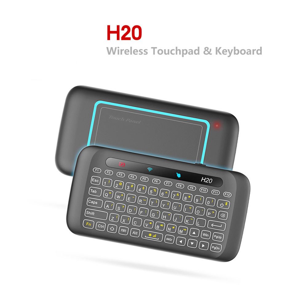 Mini Wireless Keyboard Backlight Touchpad Air Mouse IR Leaning Remote Control for Andorid Box Smart TV Windows PK H18 Plus