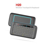 Mini Wireless Keyboard Backlight Touchpad Air Mouse IR Leaning Remote Control for Andorid Box Smart TV Windows PK H18 Plus