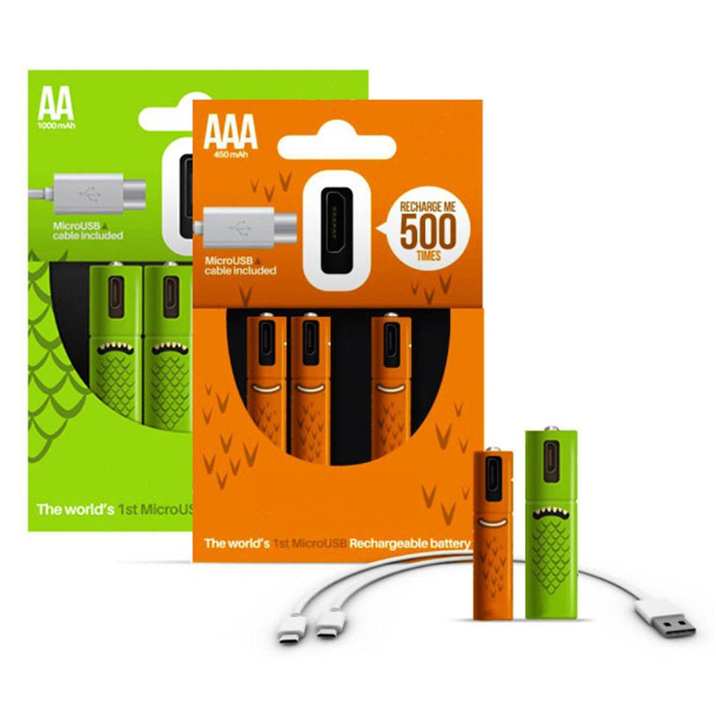 4 Pack  AAA USB Rechargeable Batteries