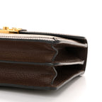 GG Supreme Monogram Textured Dollar Calfskin Web Small Ophidia Padlock Top Handle Bag Beige Ebony New Acero
