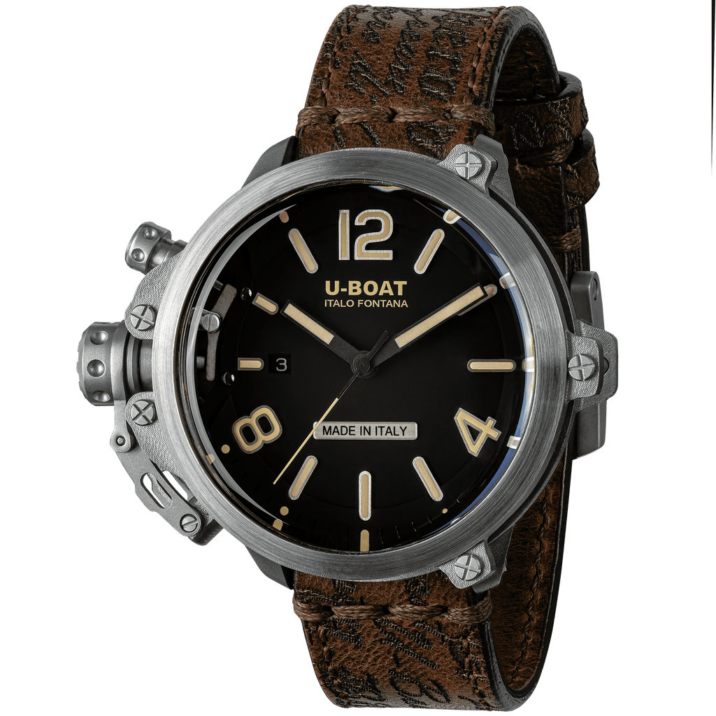 U-Boat Men's Watch Capsule 50mm Limited Edition Black Brown