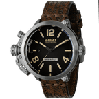 U-Boat Men's Watch Capsule 50mm Limited Edition Black Brown