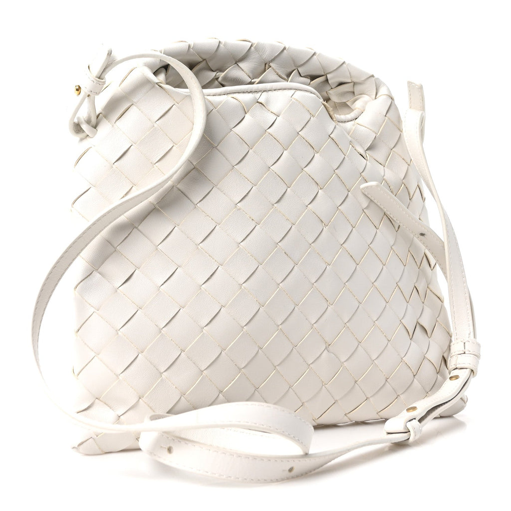 Calfskin Intrecciato Mini Hop White