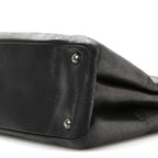 Iridescent Calfskin CC East West Shopping Tote Black