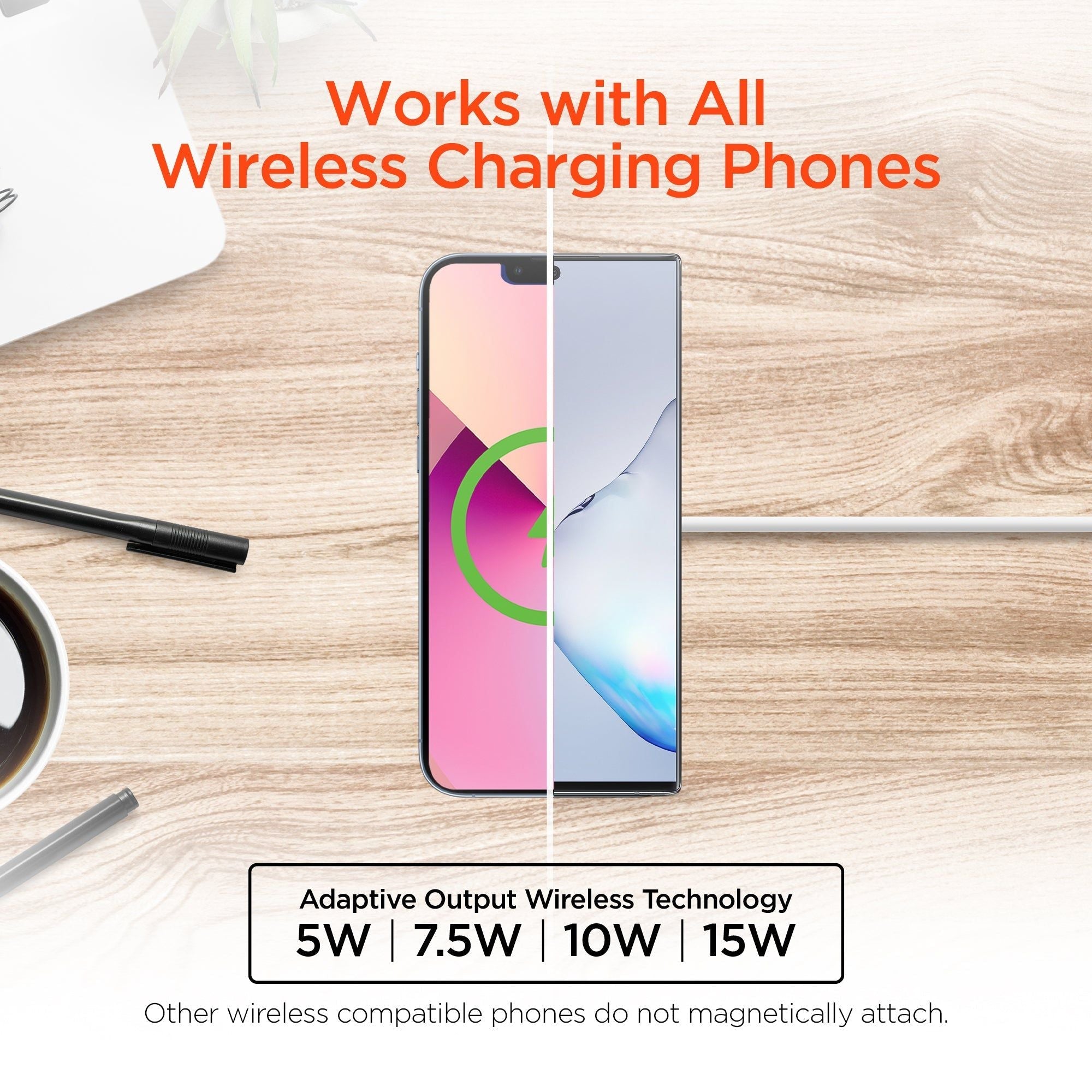 Universal Magnetic 15W Wireless Fast Charger