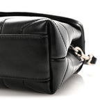 Calfskin Y Quilted Monogram Toy Loulou Crossbody Bag Black