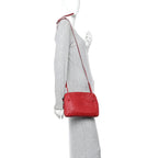 Nappa Intrecciato Nodini Crossbody Messenger Red