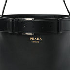 Soft Grained Vitello Daino Secchiello Bucket Bag Black