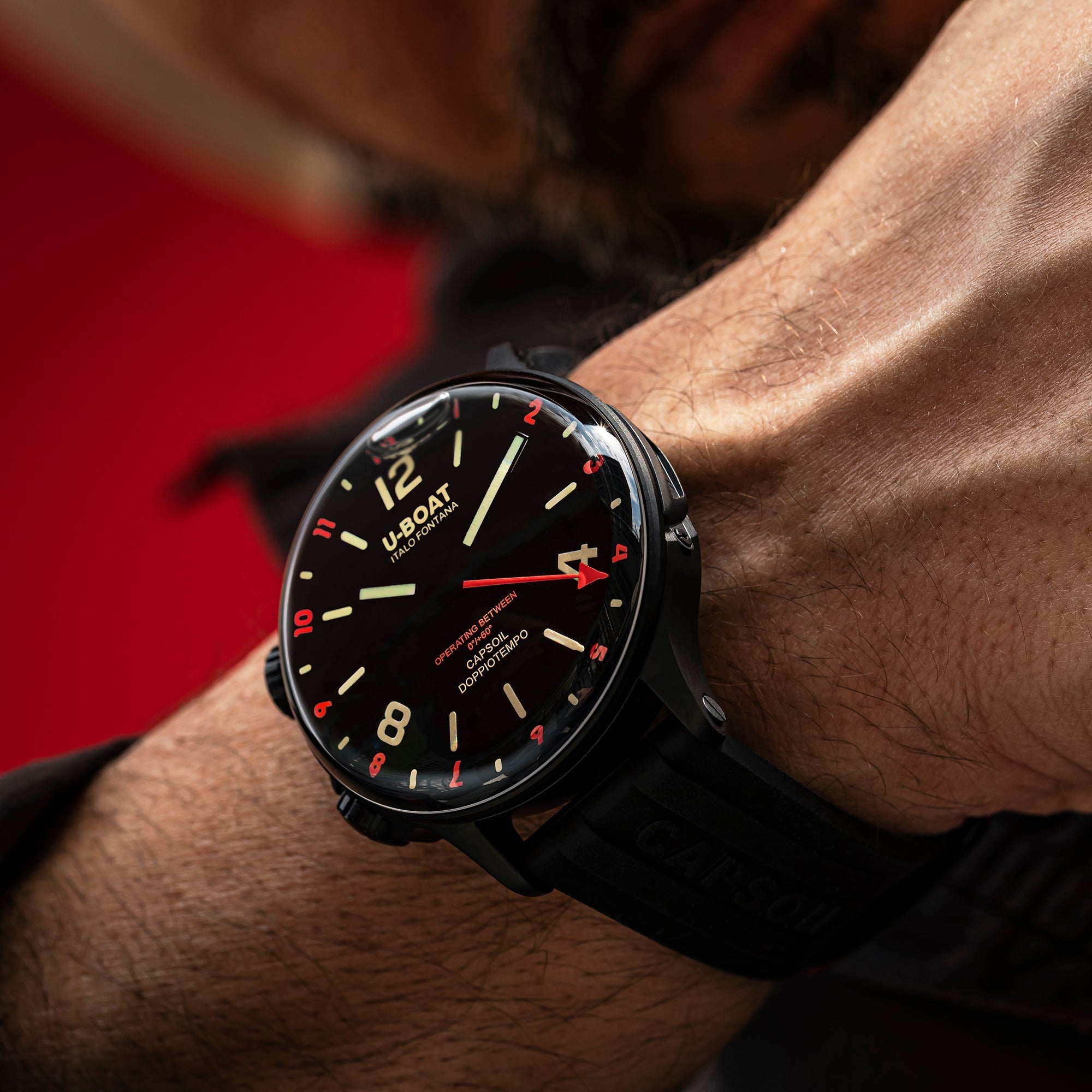 U-Boat Watch Doppiotempo 45 DLC Red Rehaut