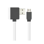 Reiko Micro Usb Piggyback Flat Liberator Usb Cable 3.2Ft In White