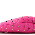 Nappa Small Rockstud Spike Hobo Fuxia