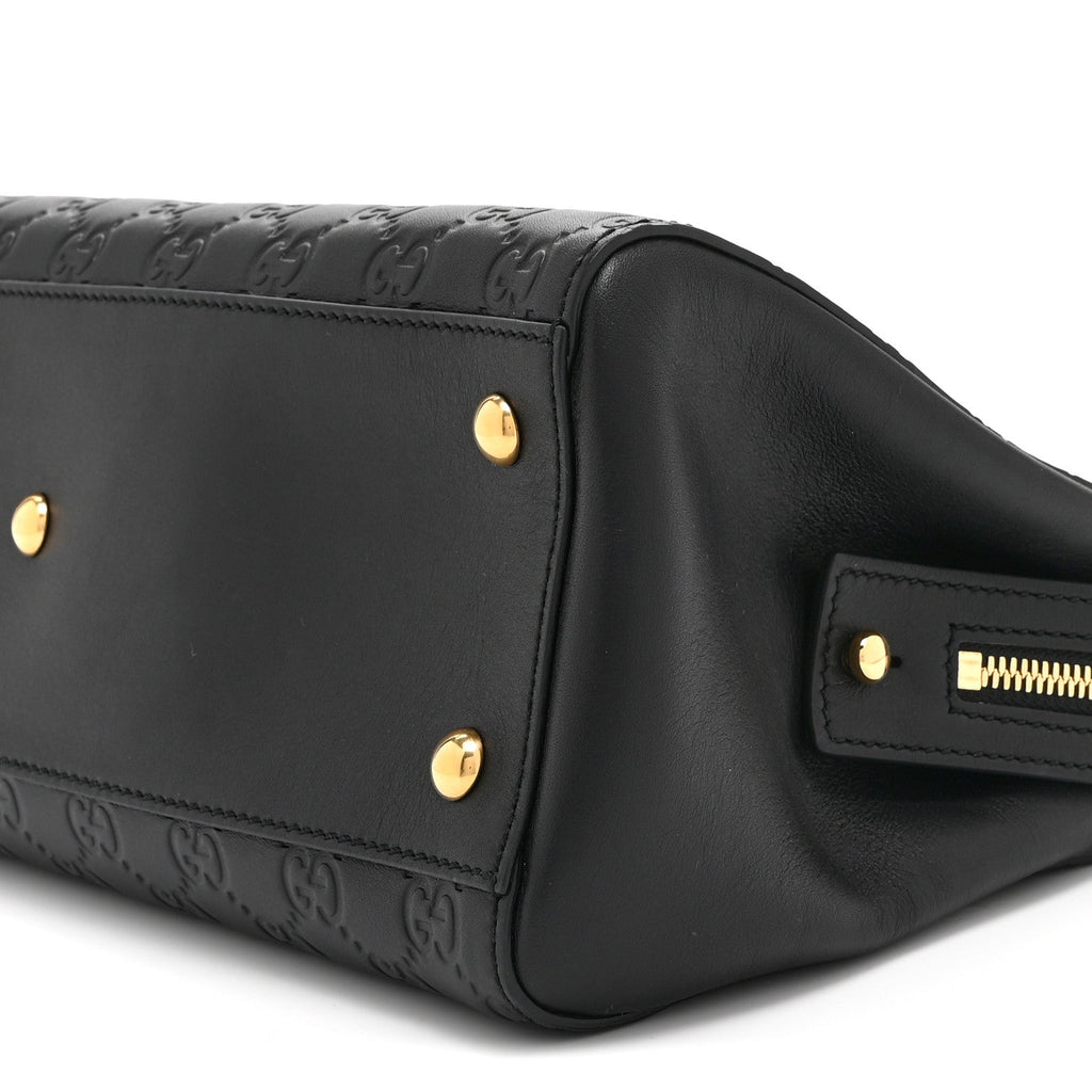 Guccissima Signature Medium Shoulder Tote Bag Black