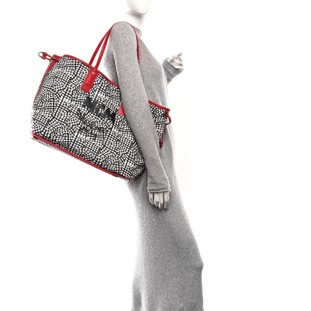 Visetos Medium Liz Reversible Shopper Tote Ruby Red